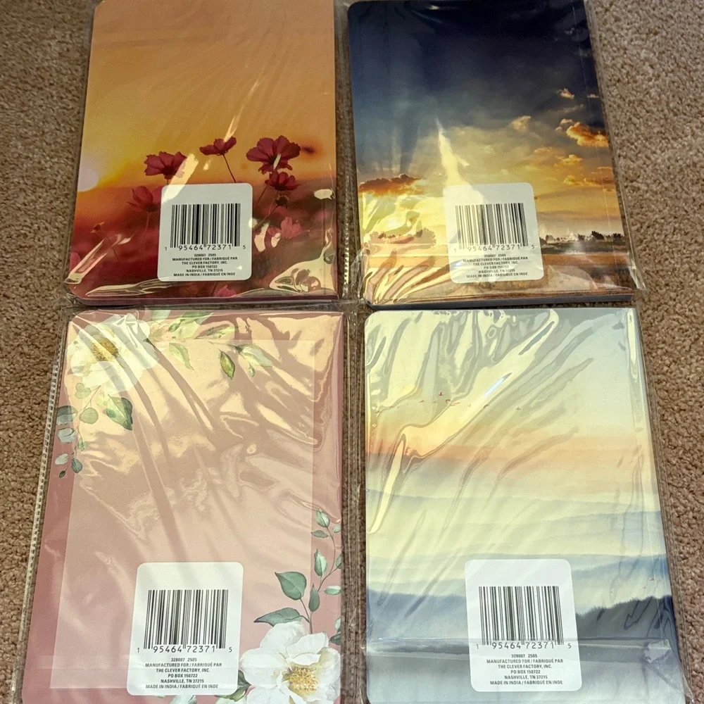 Christian Inspirational Four Journal Set with Gold Script